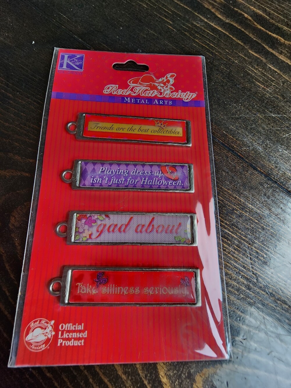 K@Co Red Hat Society - Metal Stickers Scrapbook Embellishments - NEW RARE #20